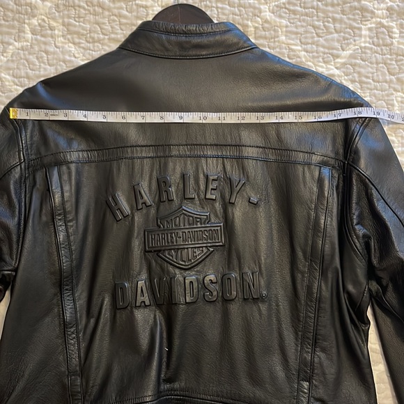 Women's Large L Harley-Davidson Leather Jacket 98136-03VW Front Vented Embossed - Picture 12 of 13